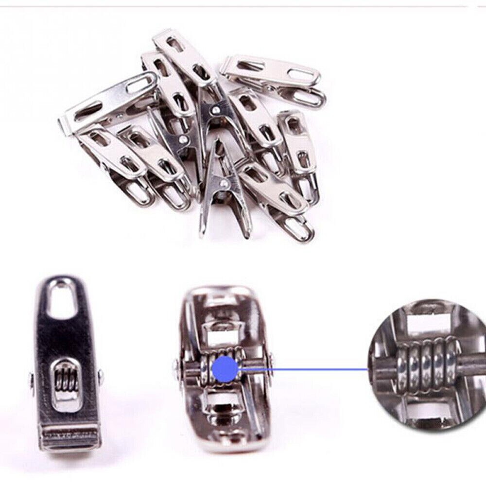 Wear Resistant Stainless Steel Clips for Clothes (20 pcs)
