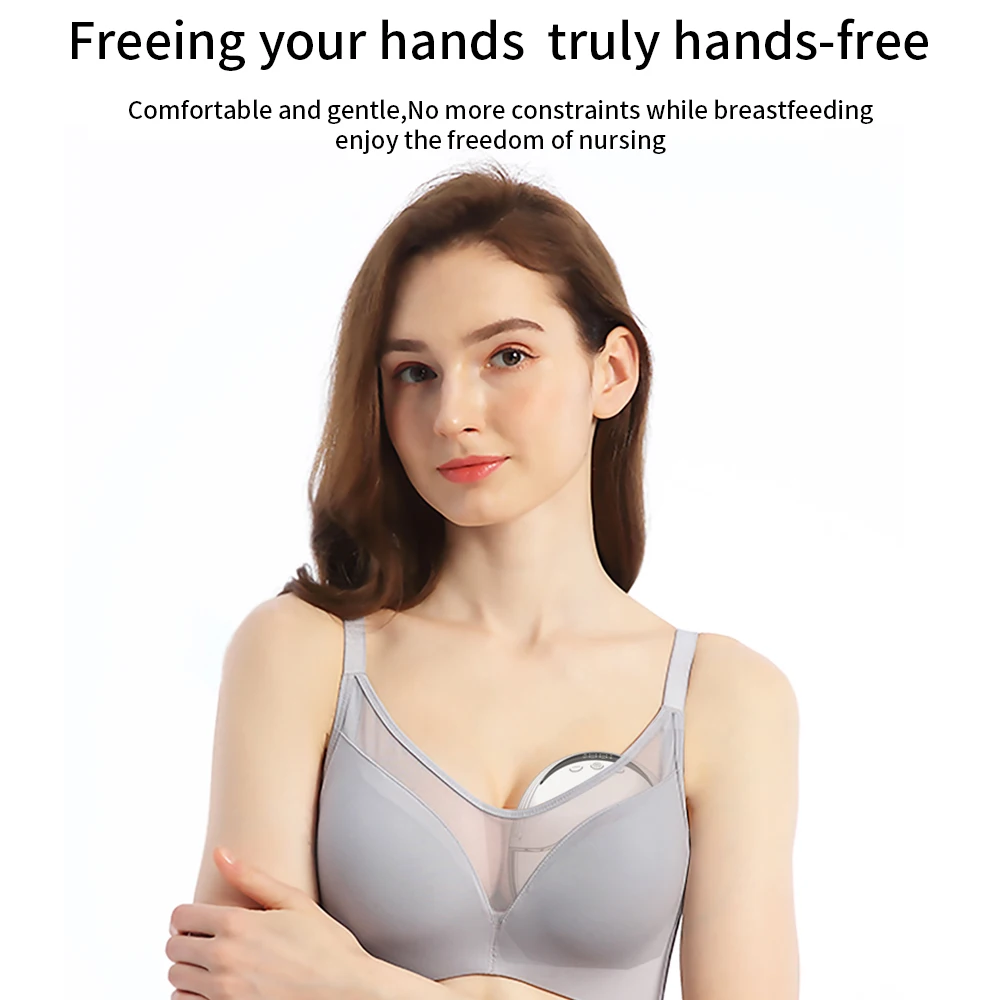 Wearable Breast Pump Hands Free Electric Breast Pumps Comfort Milk Collector Lightweight with LED Display 4 Modes & 12 Wearable Breast Pump Hands Free Electric Breast Pumps Comfort Milk Collector Lightweight with LED Display 4 Modes & 12