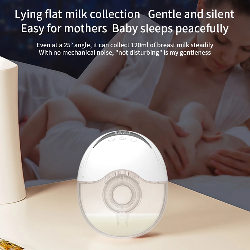 Wearable Breast Pump Hands Free Electric Breast Pumps Comfort Milk Collector Lightweight with LED Display 4 Modes & 12 Wearable Breast Pump Hands Free Electric Breast Pumps Comfort Milk Collector Lightweight with LED Display 4 Modes & 12