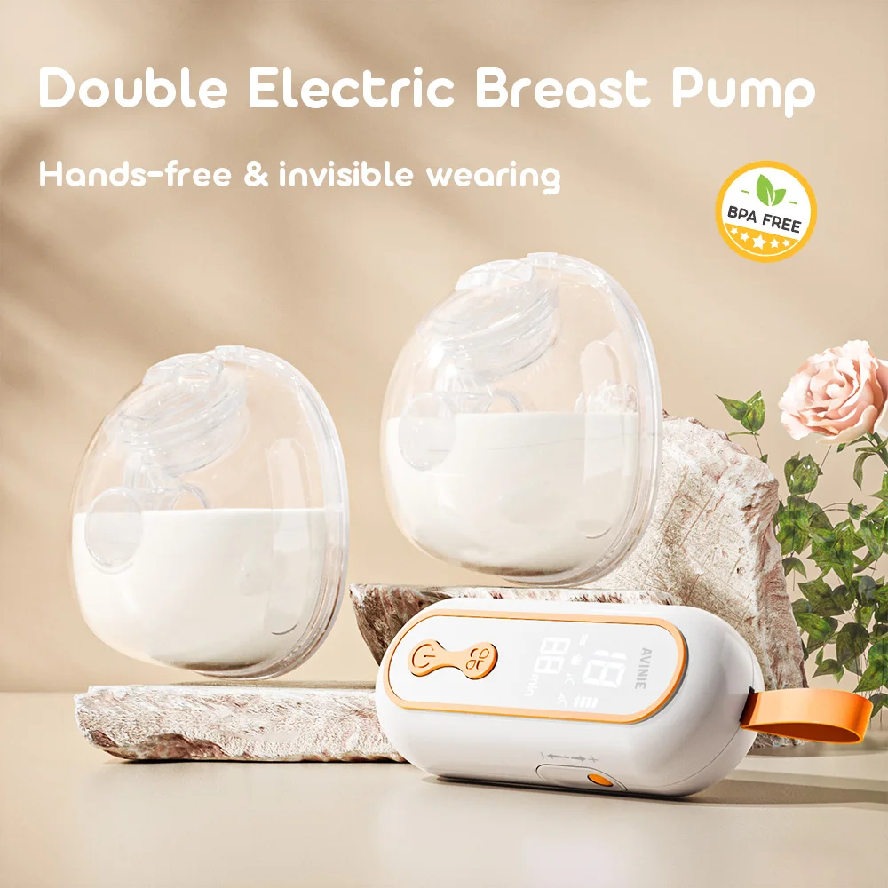 Wearable Breast Pump Portable Low Noise Breastfeeding Pump with 4 Modes 15 Levels Double Electric Breast Milk Pump Wearable Breast Pump Portable Low Noise Breastfeeding Pump with 4 Modes 15 Levels Double Electric Breast Milk Pump