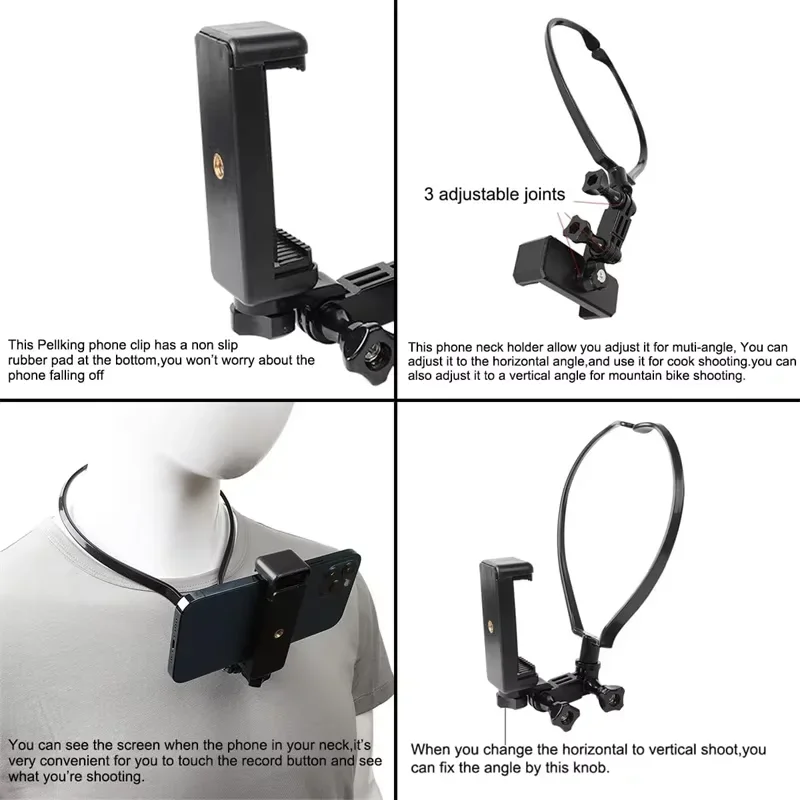 Wearable Neck Hanging Lazy Phone Holder First Perspective Recording of Life