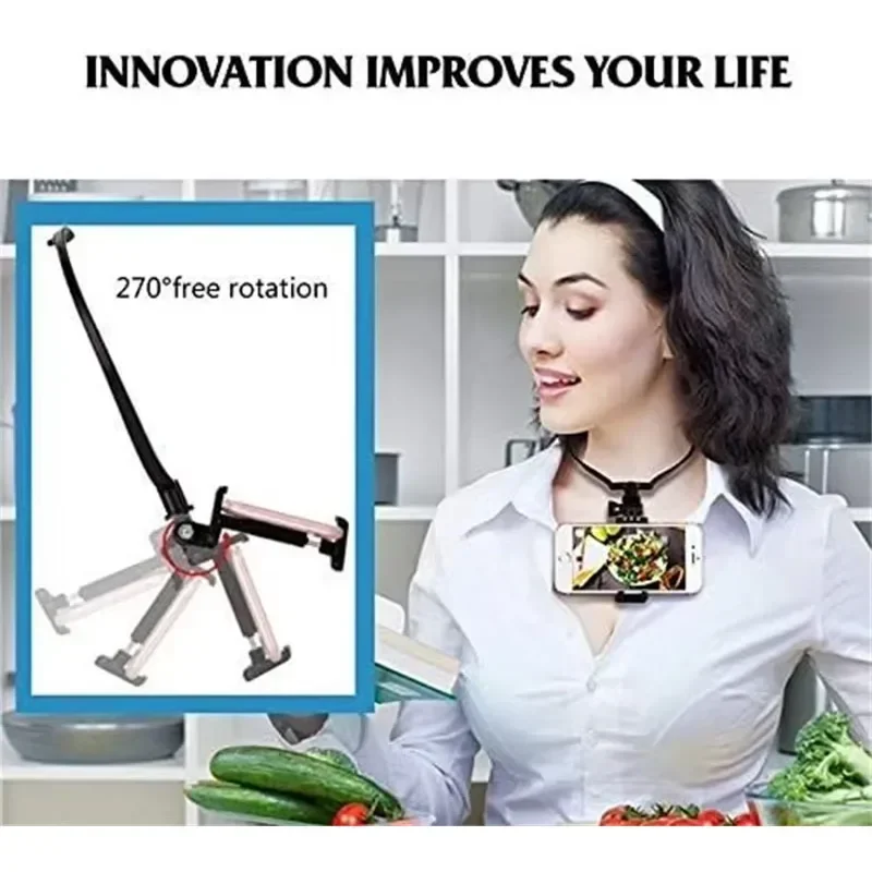 Wearable Neck Hanging Lazy Phone Holder First Perspective Recording of Life