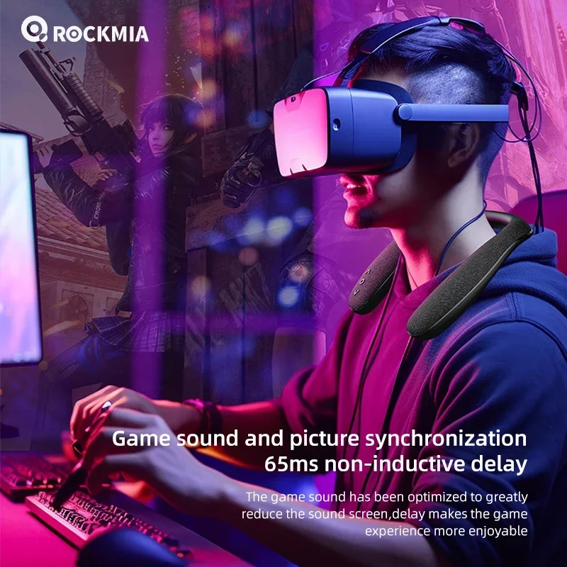 Wearable Neckband Speaker Bluetooth 5.0 Surround Sound for Gaming Traveling Walking Cycling – World Hot Selling Model
