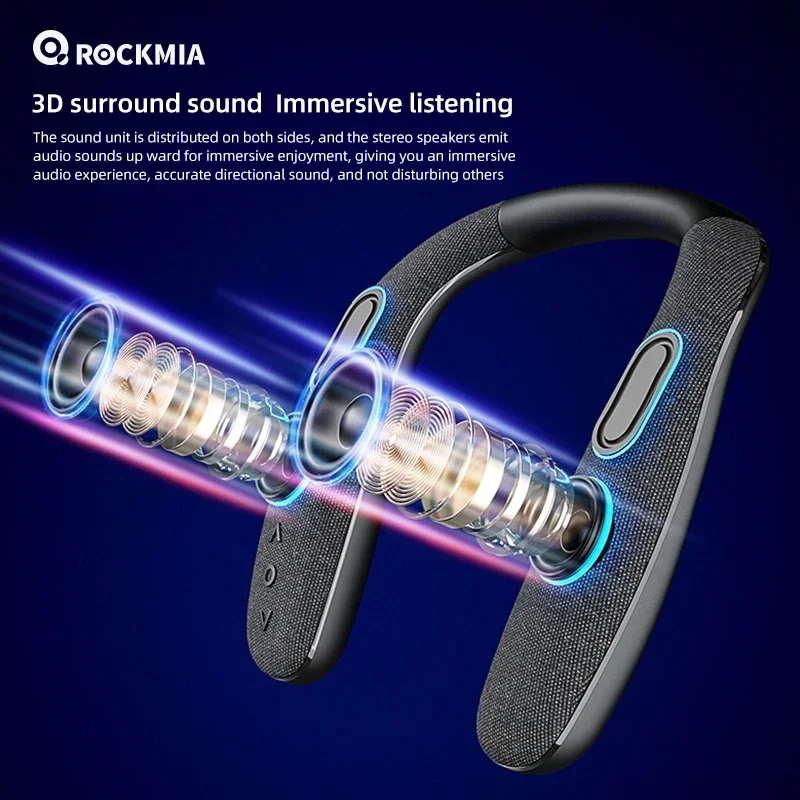 Wearable Neckband Speaker Bluetooth 5.0 Surround Sound for Gaming Traveling Walking Cycling – World Hot Selling Model