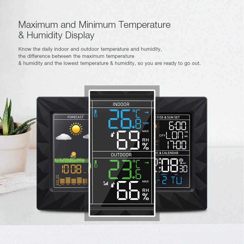 Weather Clock Forecast Digital Device Weather Clock Forecast Digital Device