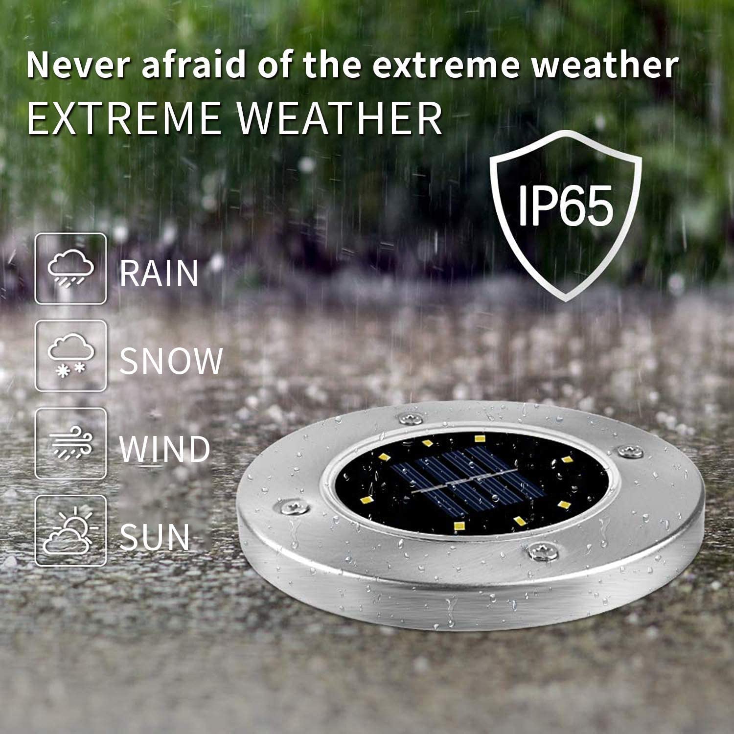 Weatherproof Solar Powered Ground Lights Weatherproof Solar Powered Ground Lights