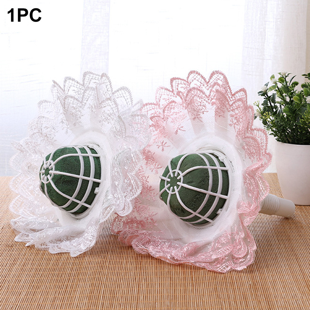 Wedding Bouquet Holder with Lace Collar Wedding Bouquet Holder with Lace Collar