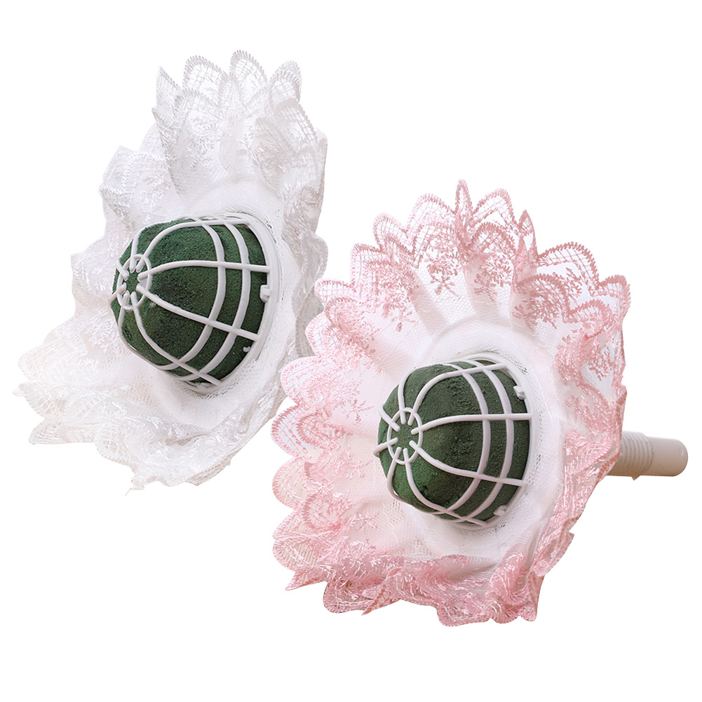 Wedding Bouquet Holder with Lace Collar Wedding Bouquet Holder with Lace Collar