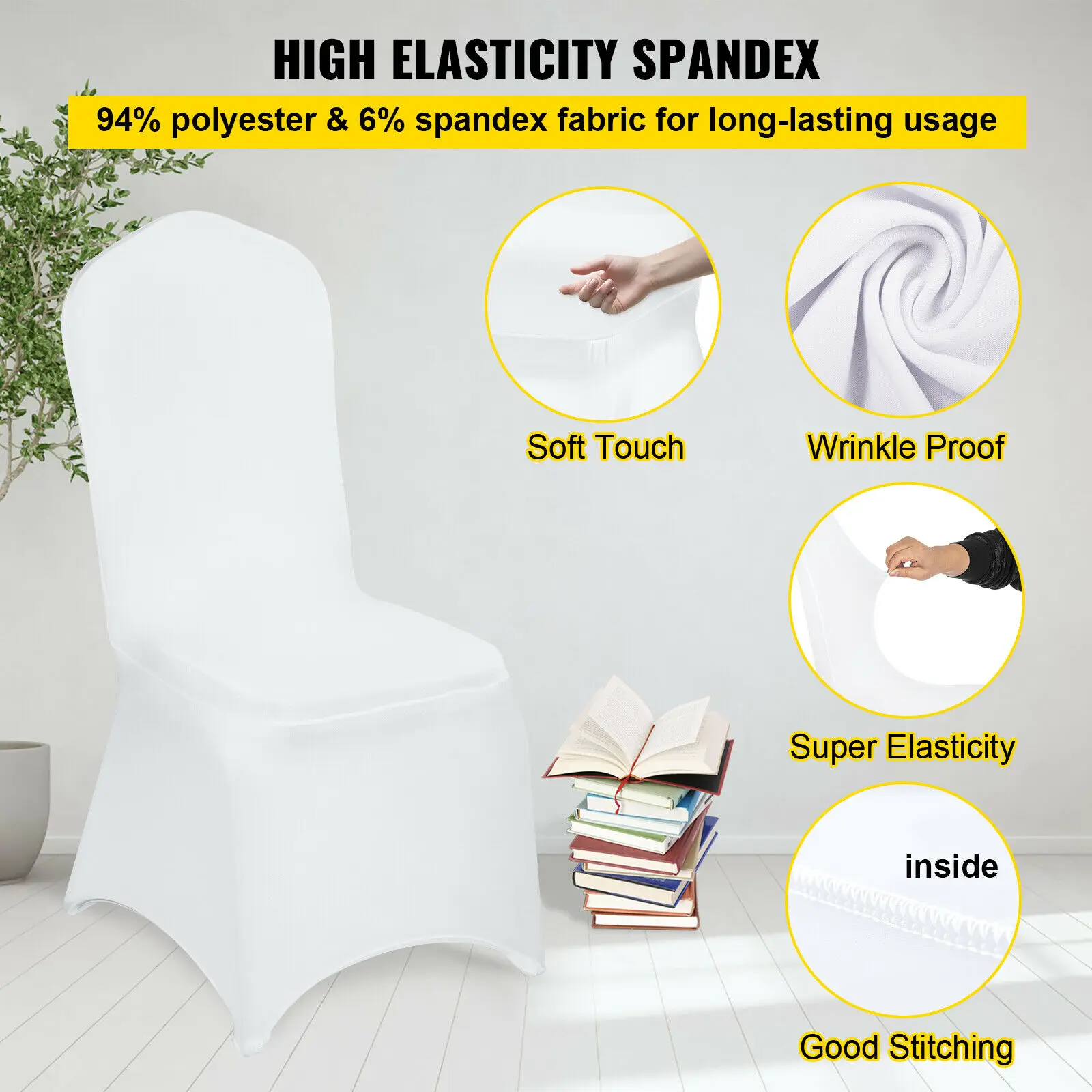 Wedding Chair Covers Spandex 50 or 100 pcs Stretch Slipcover for Restaurant Banquet Hotel Dining Party Universal Chair