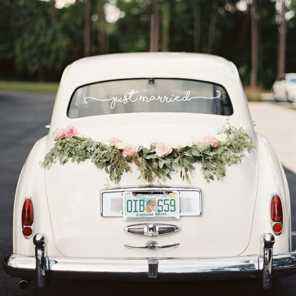 Wedding Decoration Just Married Car Sticker Wedding Decoration Just Married Car Sticker