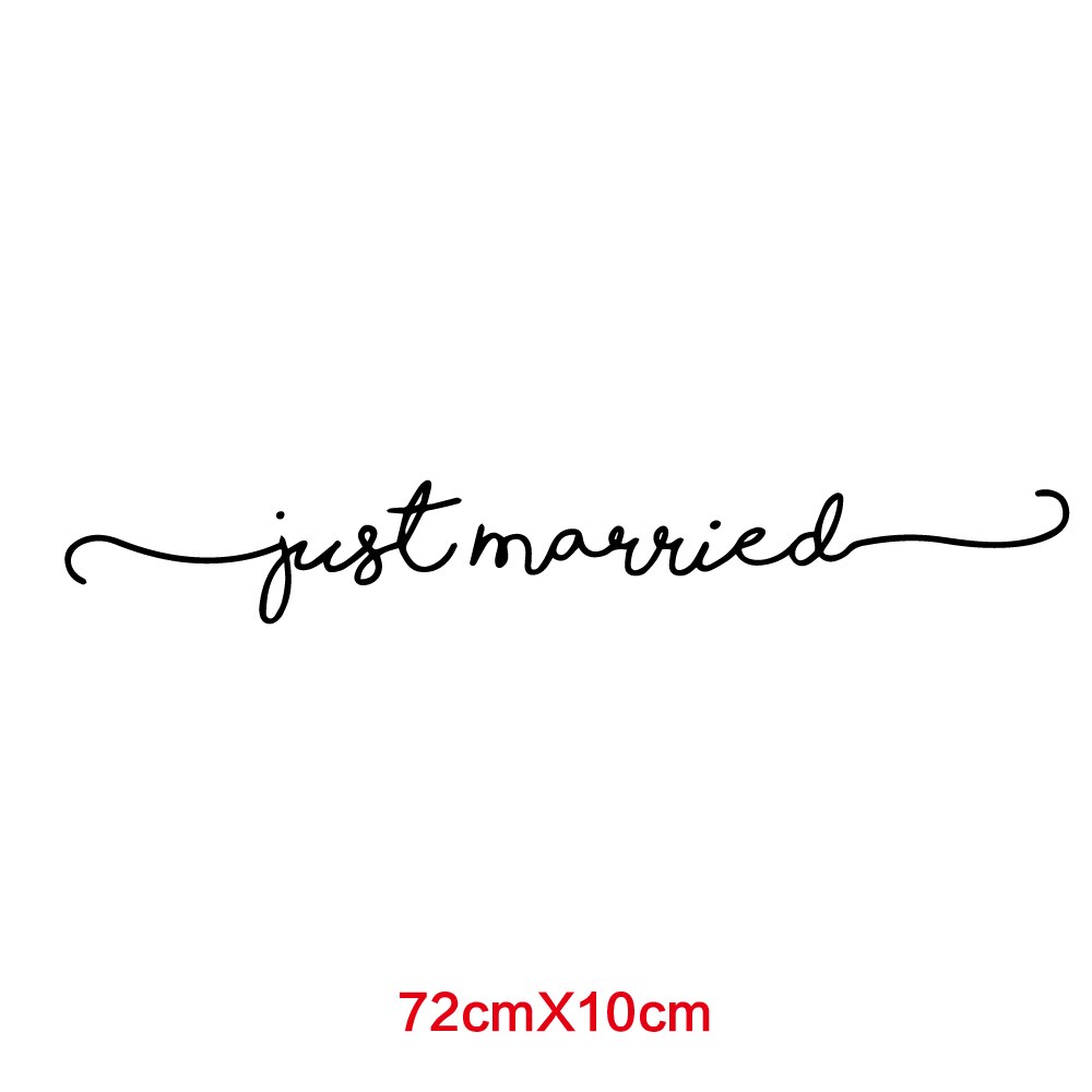 Wedding Decoration Just Married Car Sticker Wedding Decoration Just Married Car Sticker