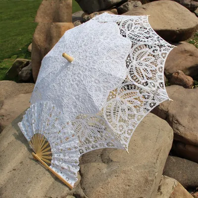 Wedding Umbrella and Fan Set Wedding Umbrella and Fan Set
