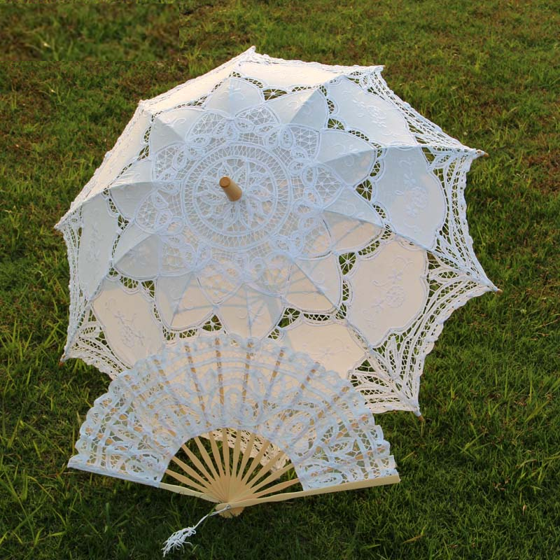 Wedding Umbrella and Fan Set Wedding Umbrella and Fan Set