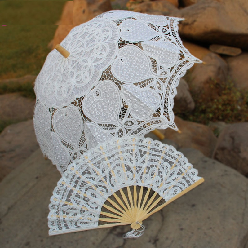 Wedding Umbrella and Fan Set Wedding Umbrella and Fan Set