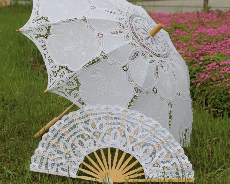 Wedding Umbrella and Fan Set Wedding Umbrella and Fan Set
