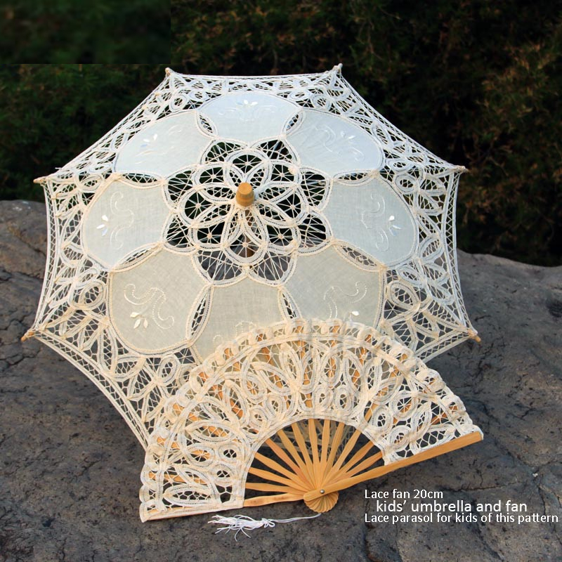 Wedding Umbrella and Fan Set Wedding Umbrella and Fan Set