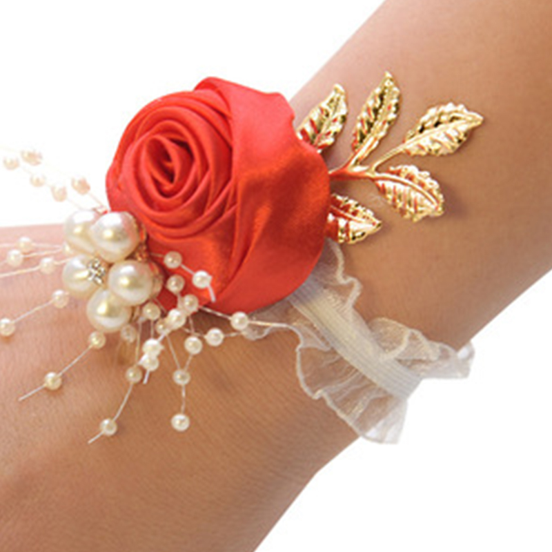 Wedding Wrist Fake Flower Corsage