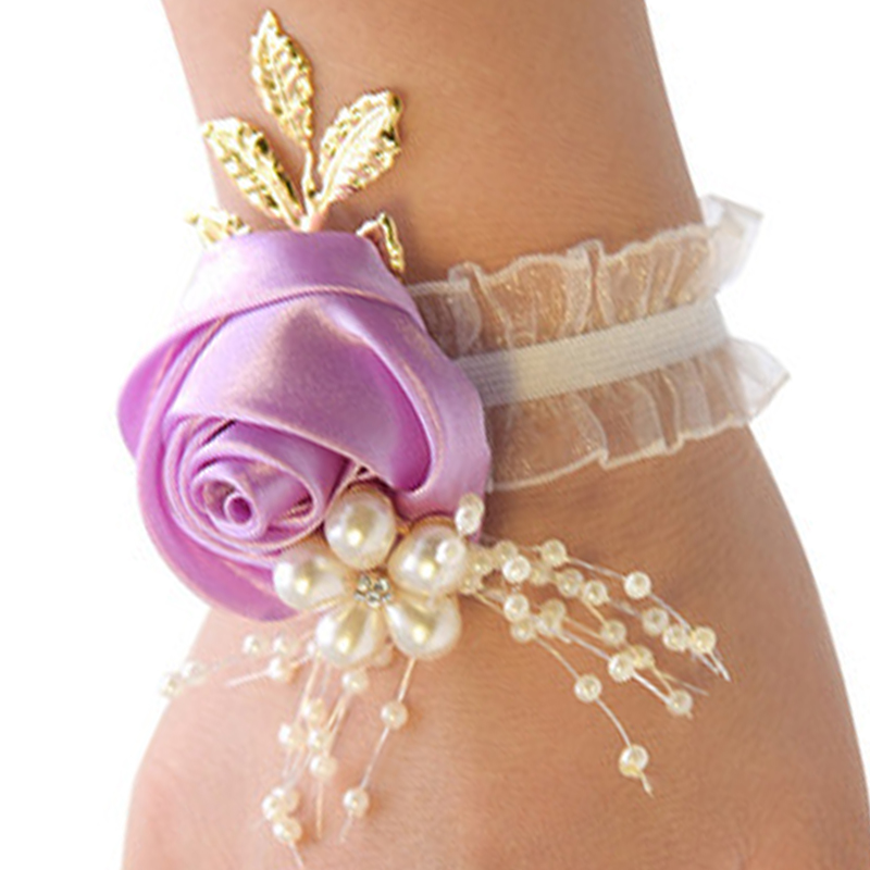 Wedding Wrist Fake Flower Corsage