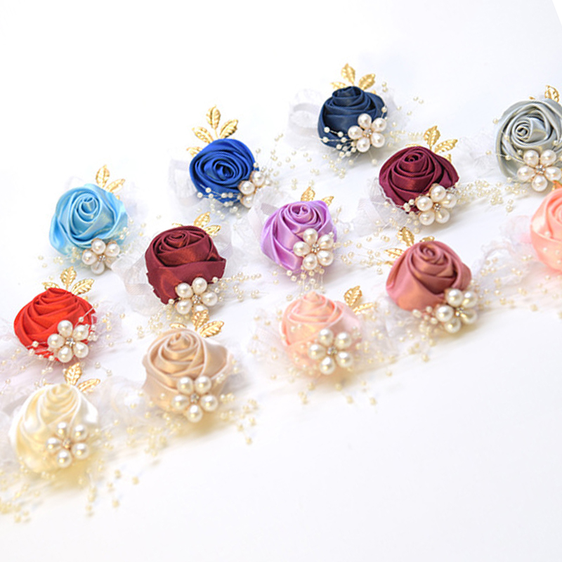 Wedding Wrist Fake Flower Corsage