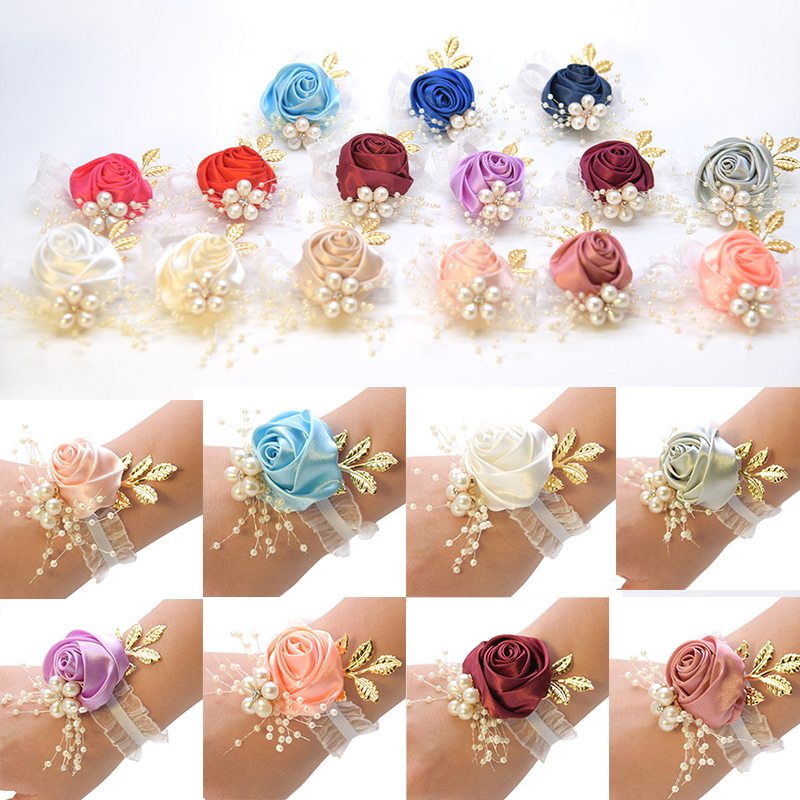 Wedding Wrist Fake Flower Corsage