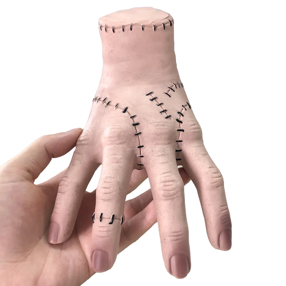 Wednesday Addams PVC Thing Hand Cosplay Addams Family Figurine Home Decor Desktop Crafts Halloween Party Costume Props