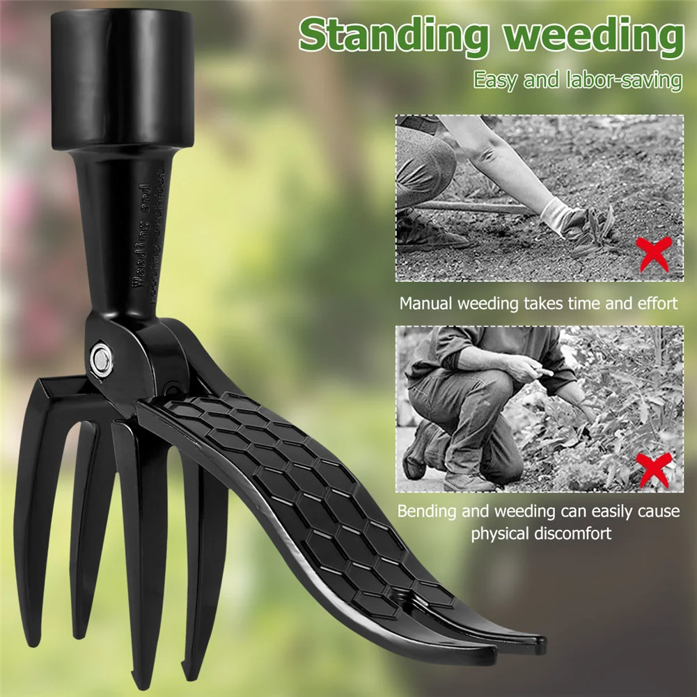 Weeding Head Replacement Claw Foot Pedal Weed Puller Stand Up Gardening Digging Weeder Alone Root Remover And Alone