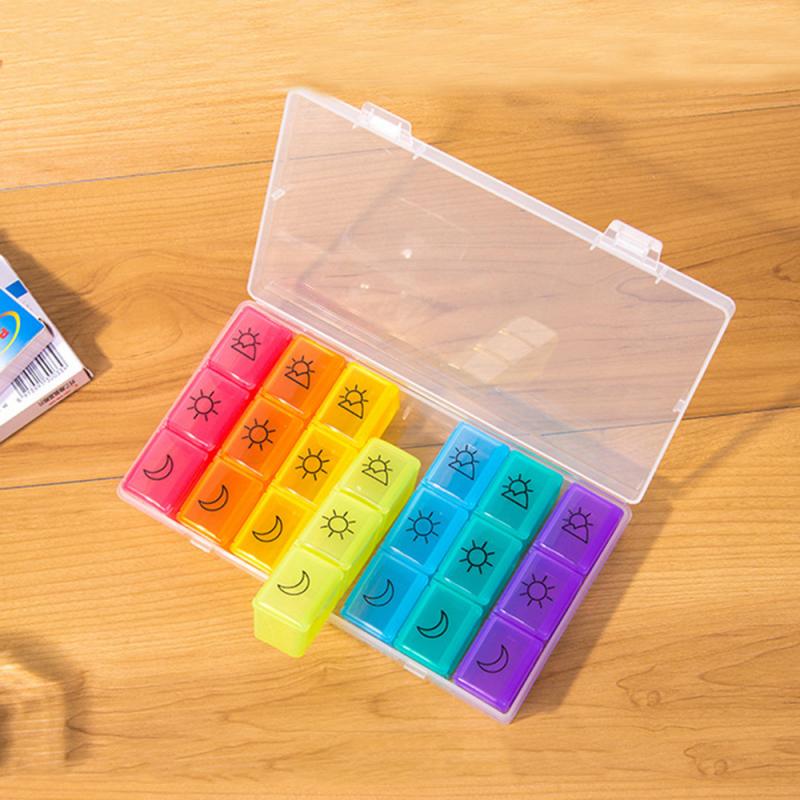 Week Pill Box 21-Grid Medicine Box Week Pill Box 21-Grid Medicine Box
