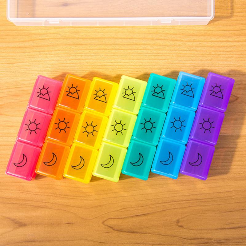 Week Pill Box 21-Grid Medicine Box Week Pill Box 21-Grid Medicine Box