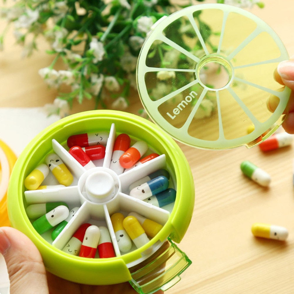 Weekly Pill Box Round Container Weekly Pill Box Round Container