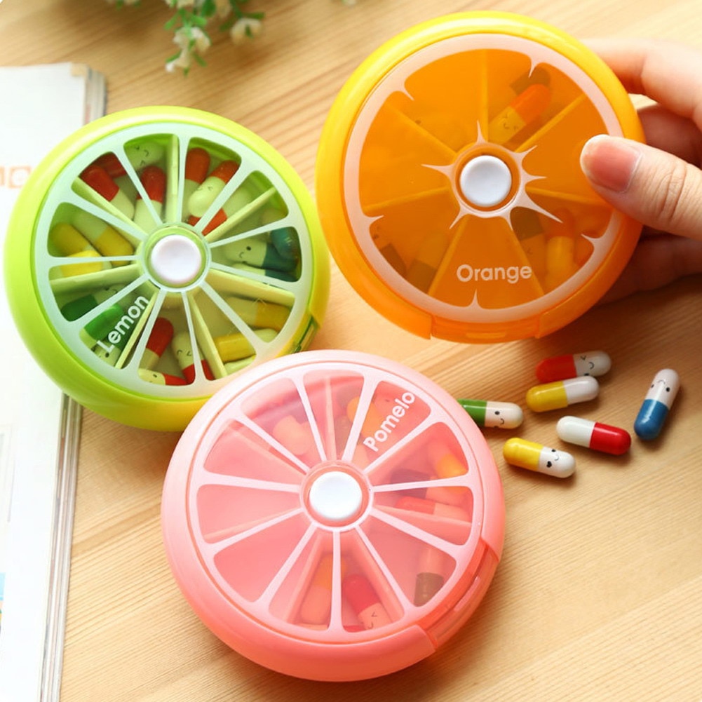Weekly Pill Box Round Container Weekly Pill Box Round Container