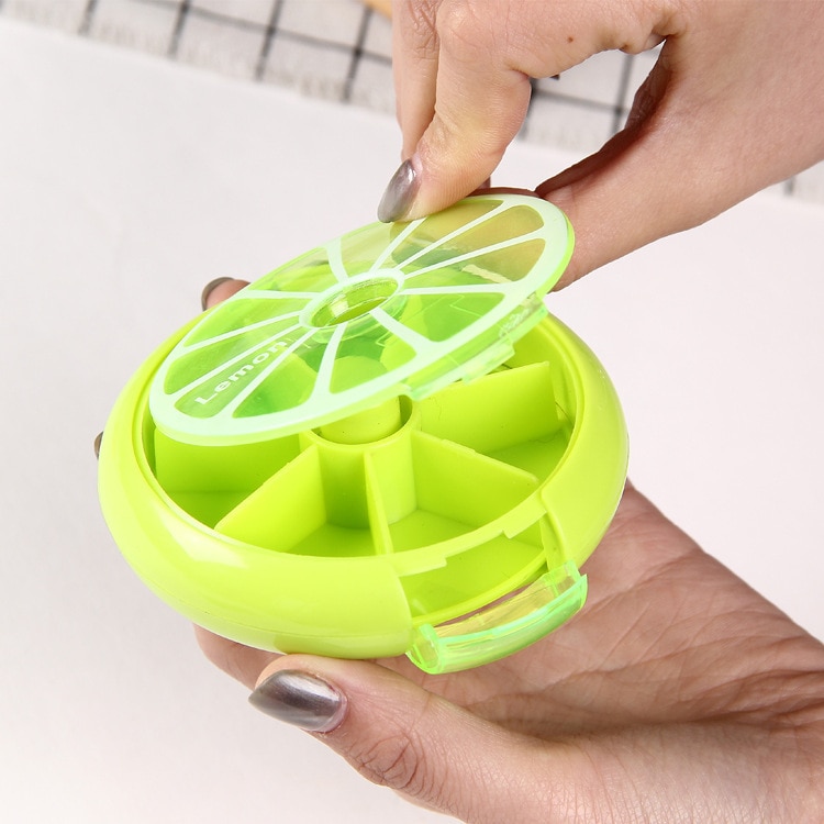 Weekly Pill Box Round Container Weekly Pill Box Round Container