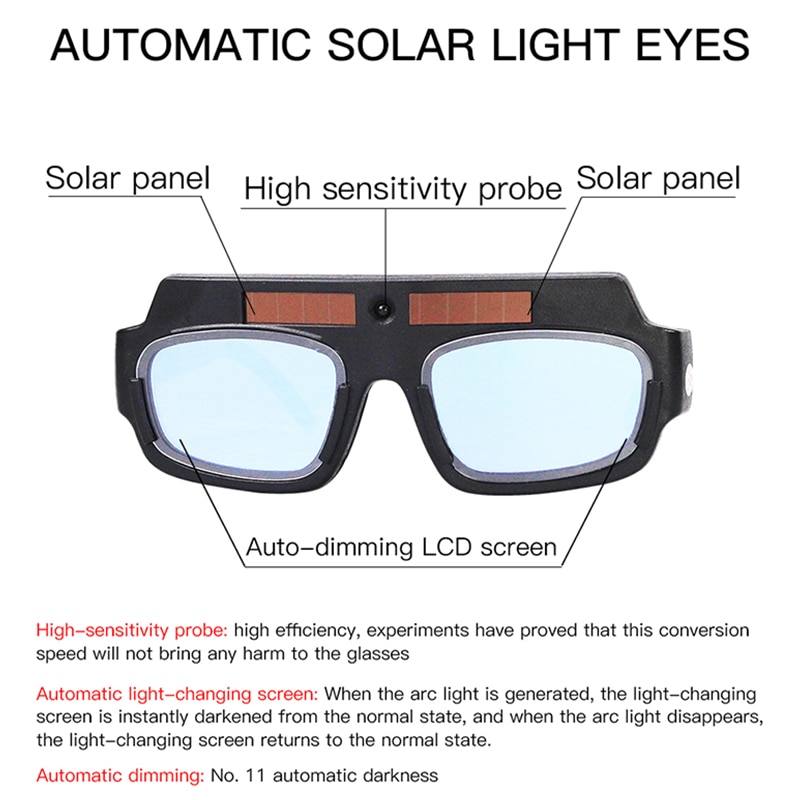Welding Goggles Solar Power Auto Dim Welding Goggles Solar Power Auto Dim