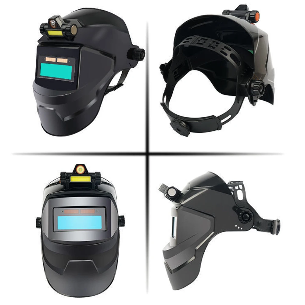 Welding Mask Solar Automatic Dimming Large View True Color 130℃ High Temperature Resistant Welder Auto Darkening