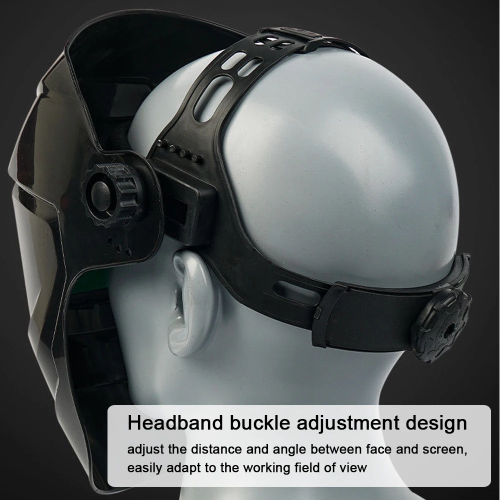 Welding Mask Solar Automatic Dimming Large View True Color 130℃ High Temperature Resistant Welder Auto Darkening