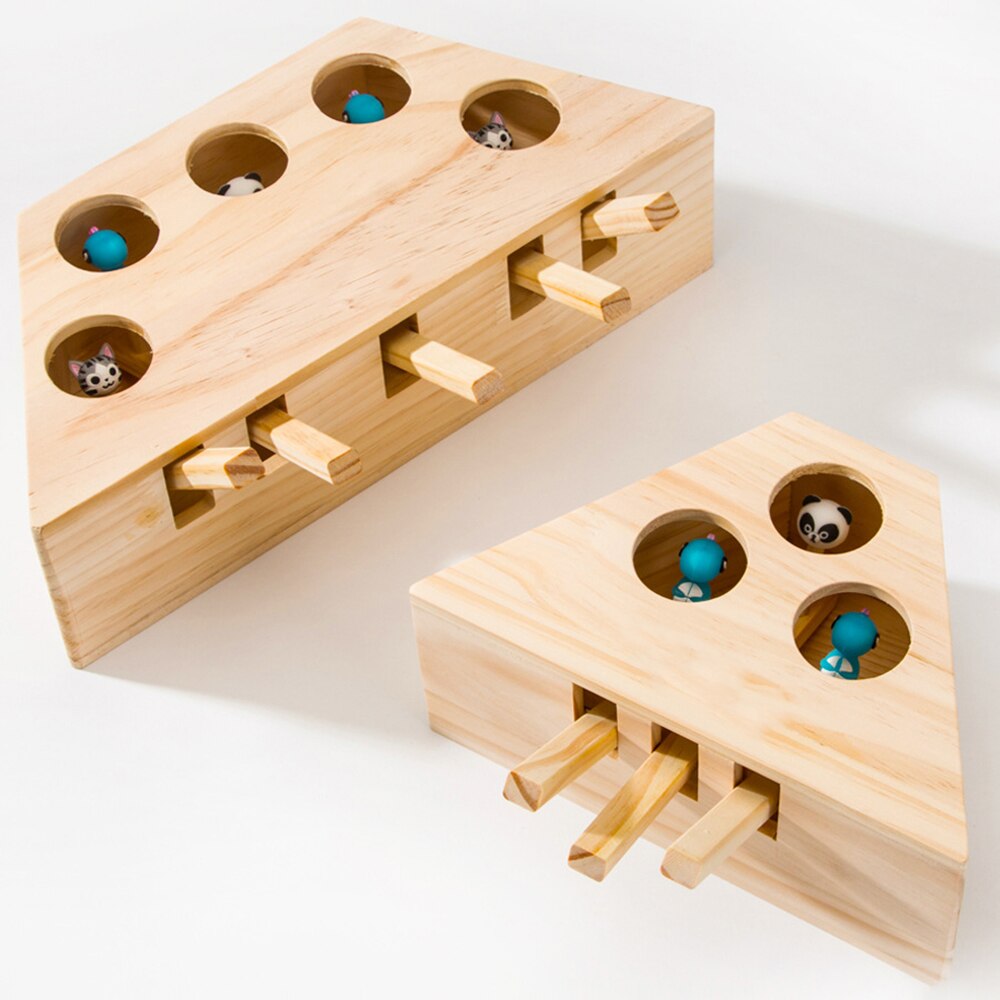 Whack A Mole Cat Toy Wooden Play Toy Whack A Mole Cat Toy Wooden Play Toy