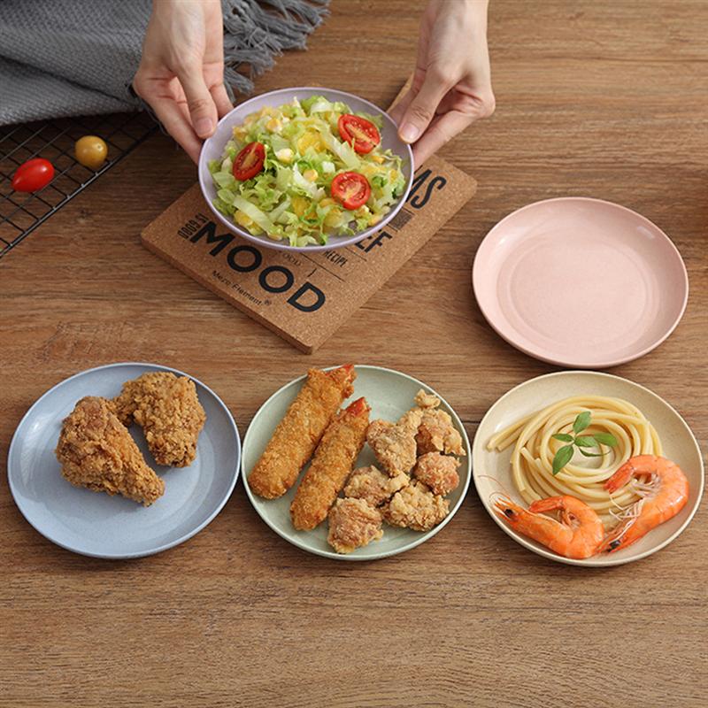 Wheat Straw Plates Eco-Friendly Dinnerware (5pcs)
