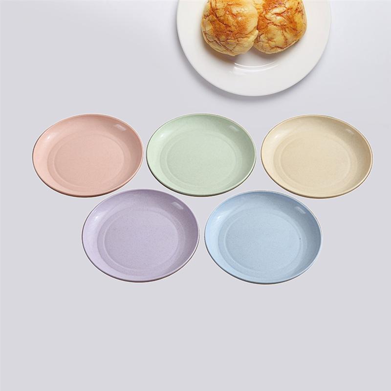 Wheat Straw Plates Eco-Friendly Dinnerware (5pcs)
