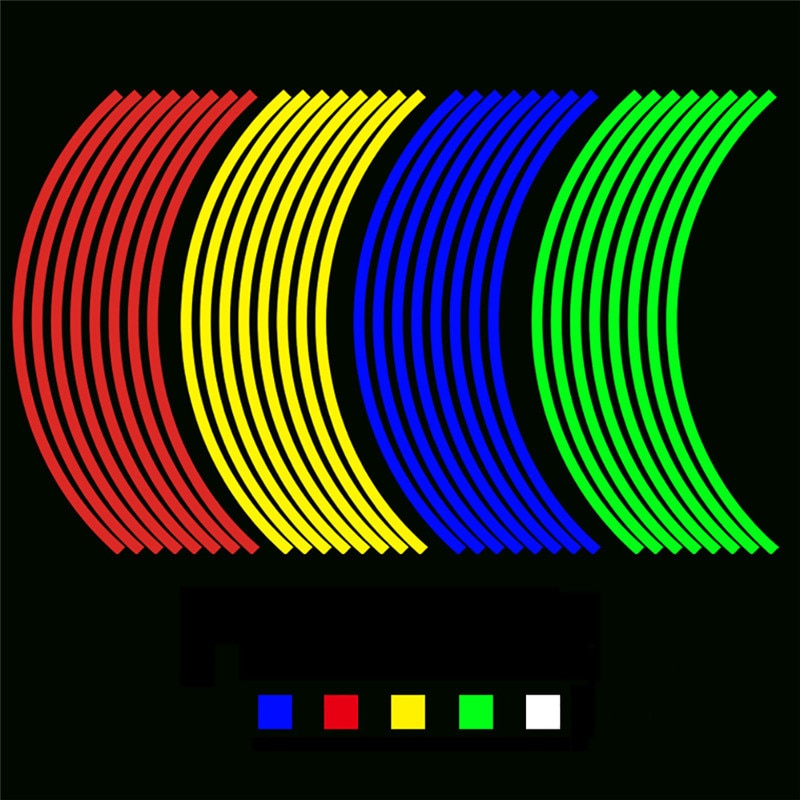 Wheel Stripes Reflective Decals (16 Pcs) Wheel Stripes Reflective Decals (16 Pcs)