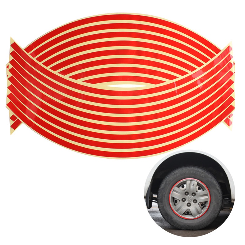 Wheel Stripes Reflective Decals (16 Pcs) Wheel Stripes Reflective Decals (16 Pcs)