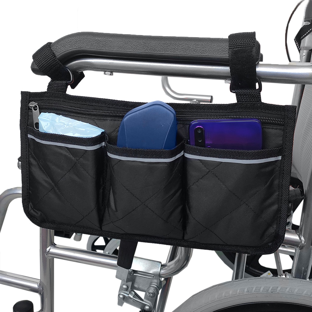 Wheelchair Bag Multi-Pocket Pouch Wheelchair Bag Multi-Pocket Pouch
