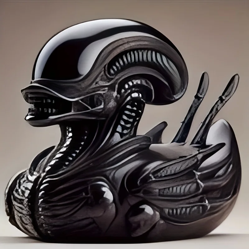 Whimsical Creative Alien Series Movie Duck Novelty Toy Evil Prank Duck Party Desktop Resin Ornament Holiday Parties Gift