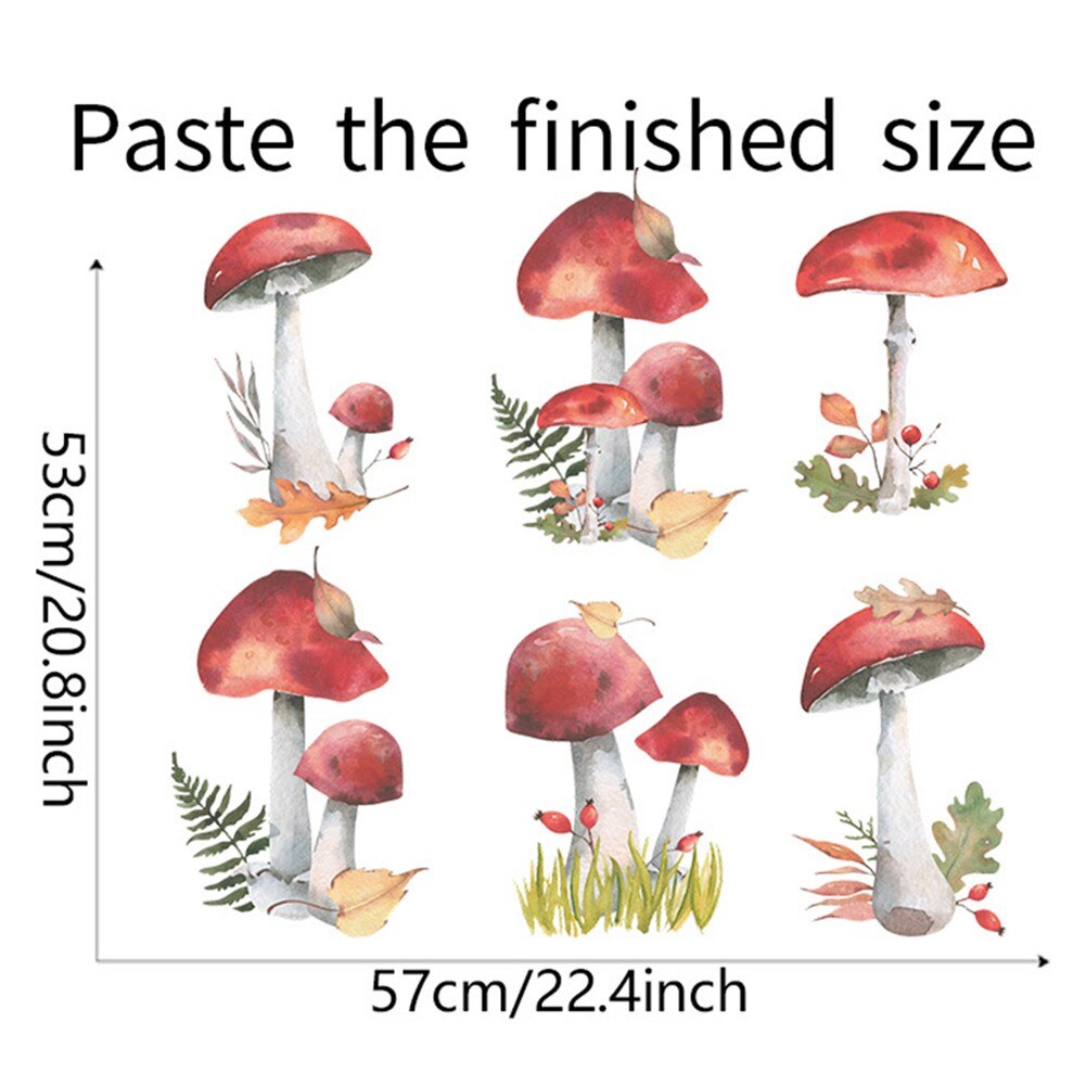 Whimsical PVC Mushroom Wall Stickers Whimsical PVC Mushroom Wall Stickers