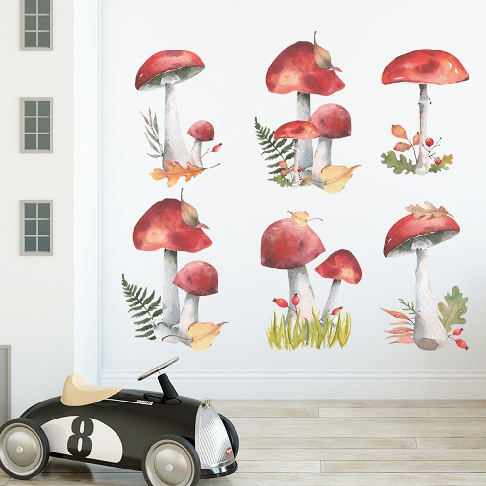 Whimsical PVC Mushroom Wall Stickers Whimsical PVC Mushroom Wall Stickers