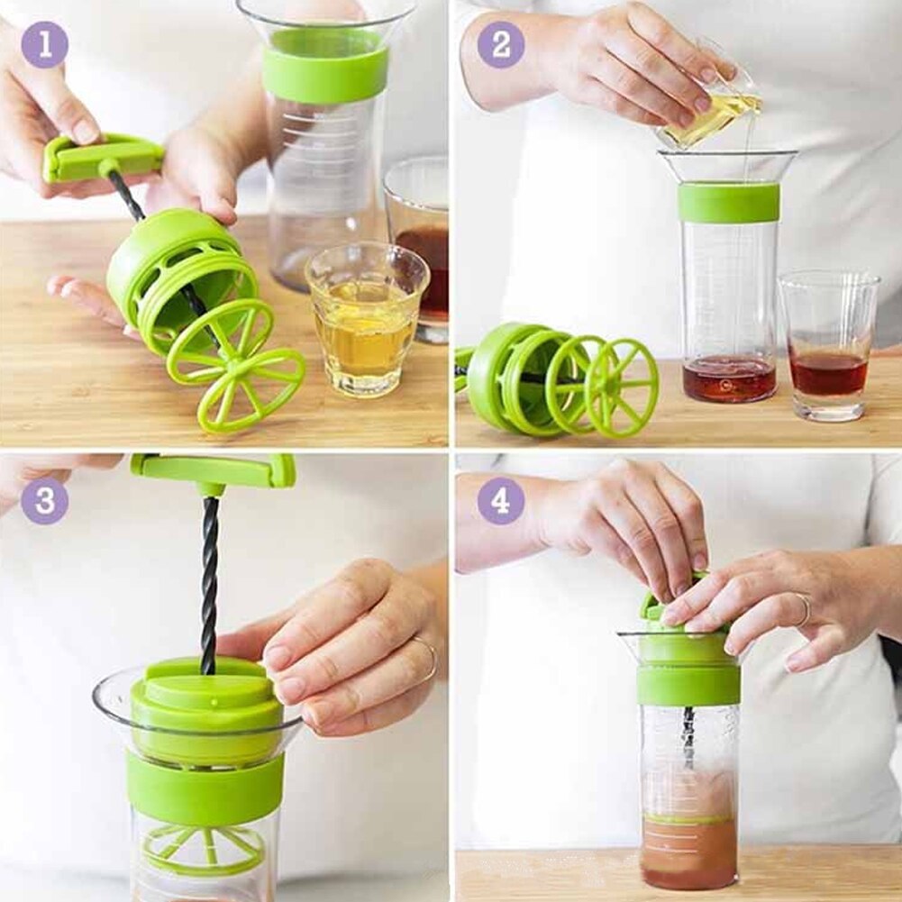 Whisk Type 300ml Salad Dressing Shaker