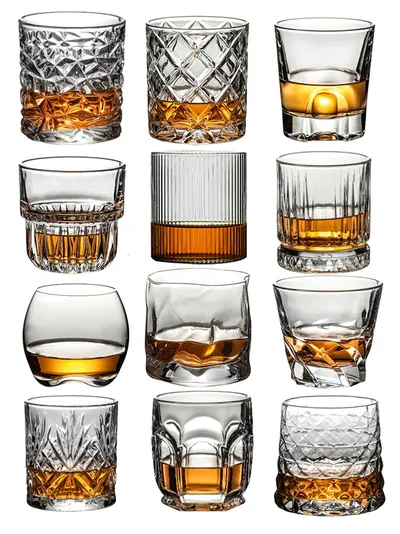 Whiskey Glasses,Scotch Glasses,Old Fashioned Whiskey Glasses/Perfect Gift for Scotch Lovers/Style Glassware for