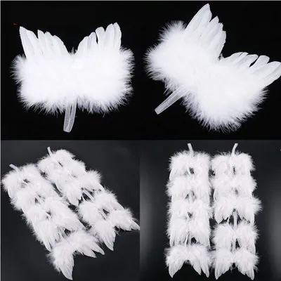 White Angel Wings Christmas Ornament (10 pcs) White Angel Wings Christmas Ornament (10 pcs)