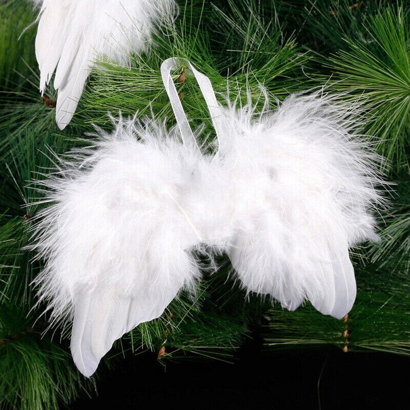 White Angel Wings Christmas Ornament (10 pcs) White Angel Wings Christmas Ornament (10 pcs)