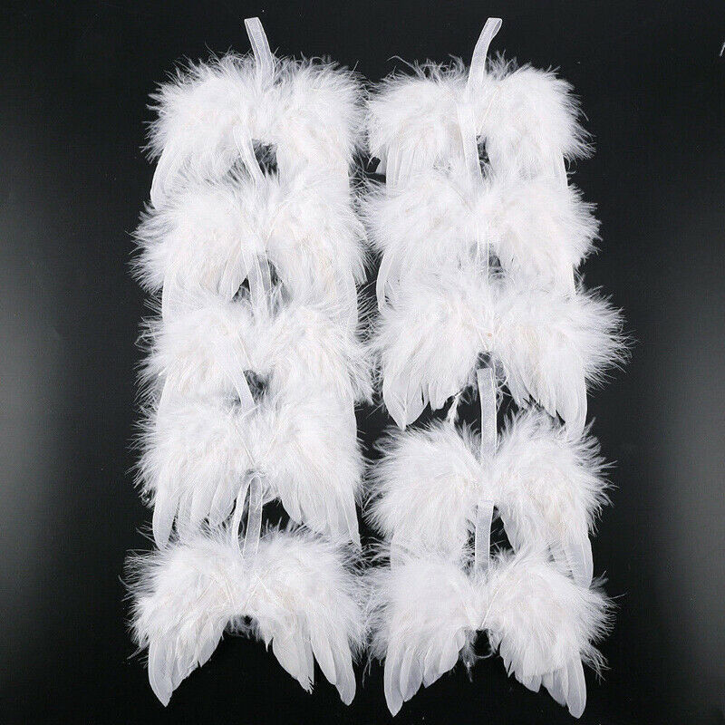 White Angel Wings Christmas Ornament (10 pcs) White Angel Wings Christmas Ornament (10 pcs)