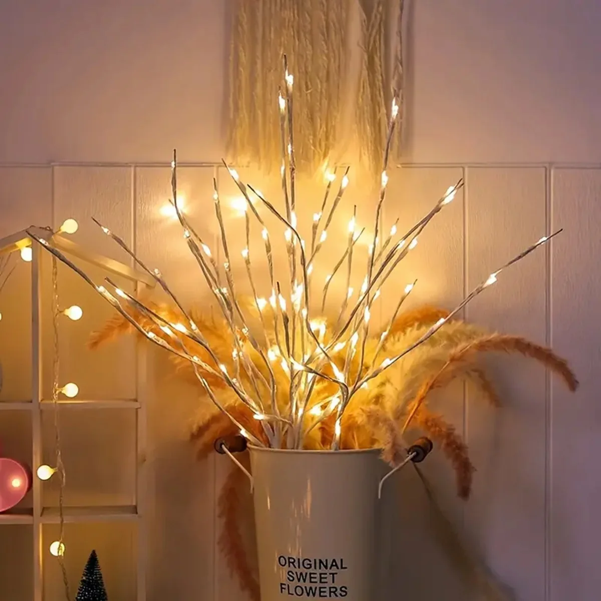 White Birch Branch Light LED Festive Lights Battery Operated For Christmas Party Wedding Decoration Twig Outdoor Lights White Birch Branch Light LED Festive Lights Battery Operated For Christmas Party Wedding Decoration Twig Outdoor Lights