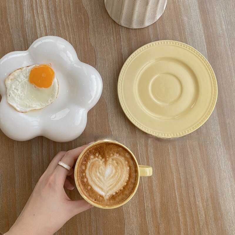 White Ceramic Cloud Plate White Ceramic Cloud Plate